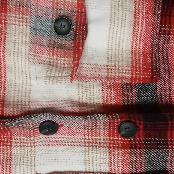 Elan Red/White/Black Plaid, Flannel, Lined, Full Button, 4 Pocket Jacket M - Picture 5 of 7